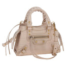 Balenciaga Neo City Bag Mini Hand Bag Leather 2way Pink 639527 Auth 209600SAM-1