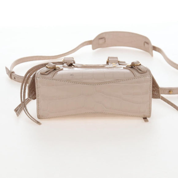 Balenciaga Neo City Bag Mini Hand Bag Leather 2way Pink 639527 Auth 209600SAM