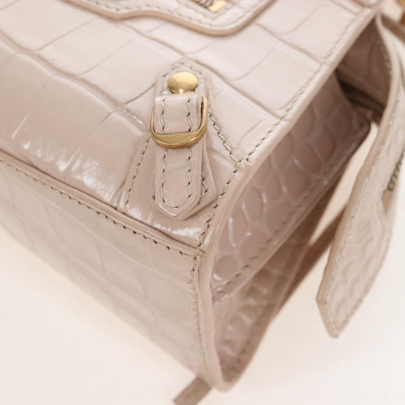 Balenciaga Neo City Bag Mini Hand Bag Leather 2way Pink 639527 Auth 209600SAM
