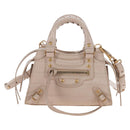 Balenciaga Neo City Bag Mini Hand Bag Leather 2way Pink 639527 Auth 209600SAM-2