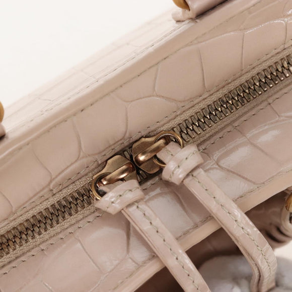 Balenciaga Neo City Bag Mini Hand Bag Leather 2way Pink 639527 Auth 209600SAM