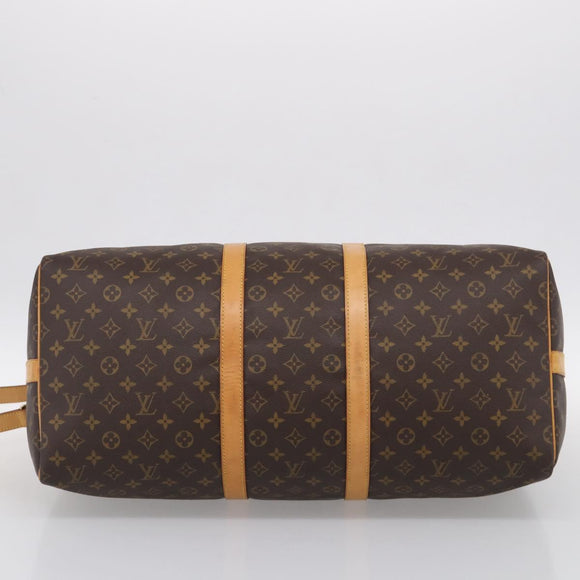 LOUIS VUITTON Monogram Keepall Bandouliere 55 Boston Bag M41414 LV Auth 209601V