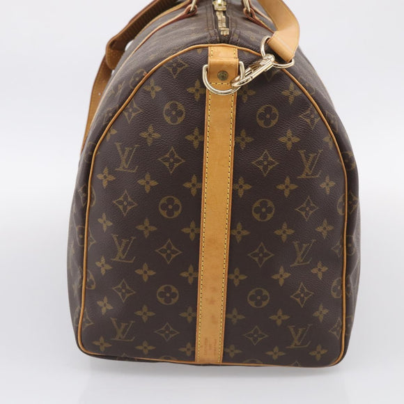 LOUIS VUITTON Monogram Keepall Bandouliere 55 Boston Bag M41414 LV Auth 209601V