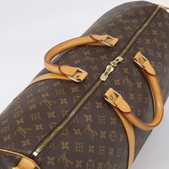 LOUIS VUITTON Monogram Keepall Bandouliere 55 Boston Bag M41414 LV Auth 209601V