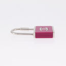 CHANEL Key Holder Metal Pink Silver tone CC Auth 209604M-5