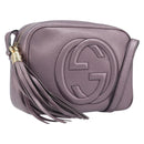 GUCCI Soho Shoulder Bag Leather Pink Gold Tone 308364 Auth 209608A-1