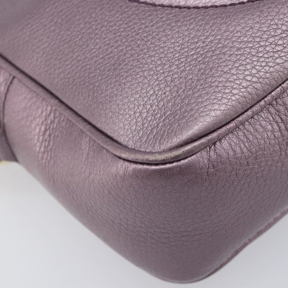 GUCCI Soho Shoulder Bag Leather Pink Gold Tone 308364 Auth 209608A
