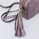 GUCCI Soho Shoulder Bag Leather Pink Gold Tone 308364 Auth 209608A-14