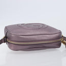 GUCCI Soho Shoulder Bag Leather Pink Gold Tone 308364 Auth 209608A-6