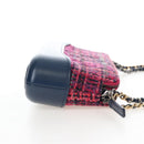 CHANEL Chain Shoulder Bag Tweed Pink Gold Tone CC Auth 209609M-5