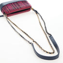 CHANEL Chain Shoulder Bag Tweed Pink Gold Tone CC Auth 209609M-7