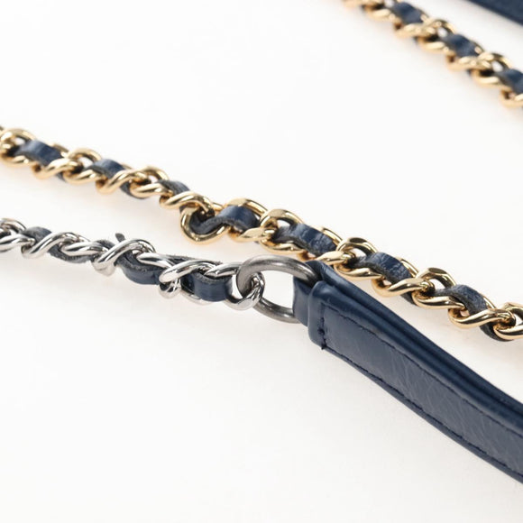CHANEL Chain Shoulder Bag Tweed Pink Gold Tone CC Auth 209609M