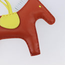 HERMES Rodeo PM Charm Leather Brown Yellow Auth 209610M-11