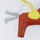 HERMES Rodeo PM Charm Leather Brown Yellow Auth 209610M-13