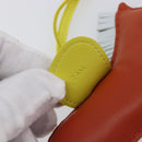 HERMES Rodeo PM Charm Leather Brown Yellow Auth 209610M-19