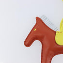 HERMES Rodeo PM Charm Leather Brown Yellow Auth 209610M-3