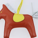 HERMES Rodeo PM Charm Leather Brown Yellow Auth 209610M-5