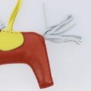 HERMES Rodeo PM Charm Leather Brown Yellow Auth 209610M-6