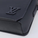 LOUIS VUITTON Fast Line Wearable Wallet Shoulder Bag Leather Navy Auth 209611V-12