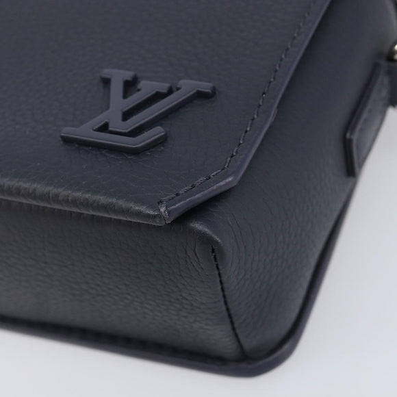 LOUIS VUITTON Fast Line Wearable Wallet Shoulder Bag Leather Navy Auth 209611V