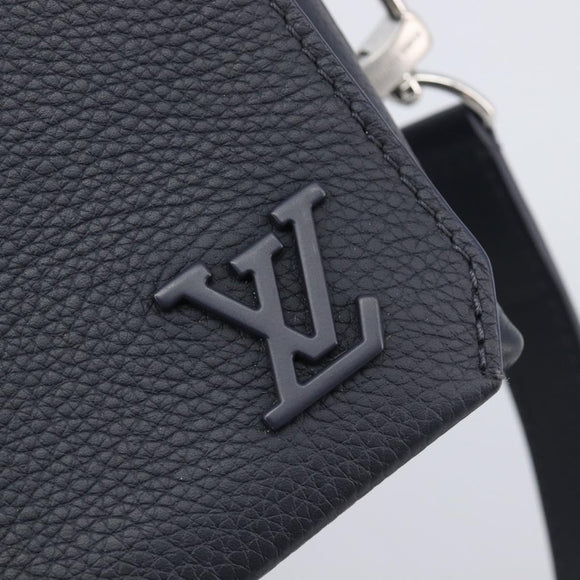 LOUIS VUITTON Fast Line Wearable Wallet Shoulder Bag Leather Navy Auth 209611V