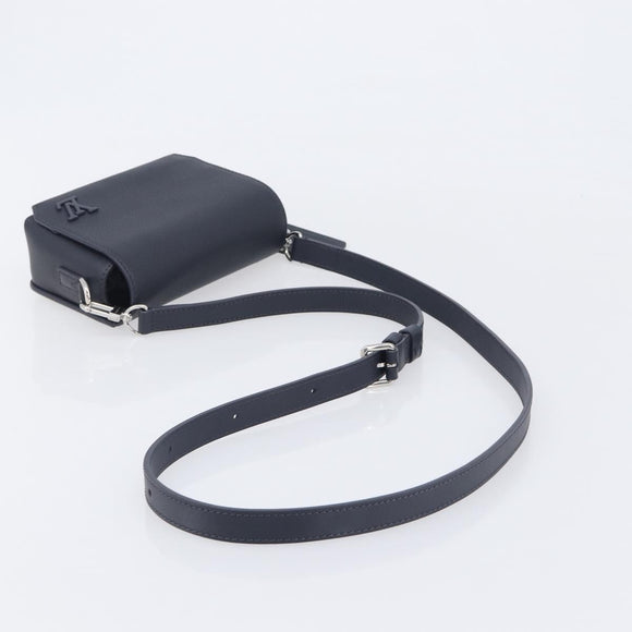 LOUIS VUITTON Fast Line Wearable Wallet Shoulder Bag Leather Navy Auth 209611V