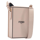 FENDI Box Shoulder Bag Leather Pink Gold Tone 8BT339 Auth 209612M-1