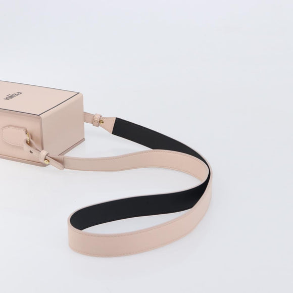 FENDI Box Shoulder Bag Leather Pink Gold Tone 8BT339 Auth 209612M