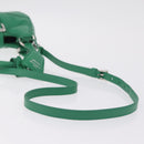 PRADA Hand Bag Leather 2way Green Silver Auth 209613SAM-10