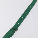 PRADA Hand Bag Leather 2way Green Silver Auth 209613SAM-12