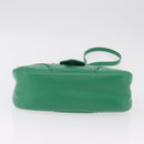 PRADA Hand Bag Leather 2way Green Silver Auth 209613SAM-15