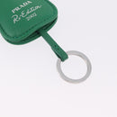 PRADA Hand Bag Leather 2way Green Silver Auth 209613SAM-23