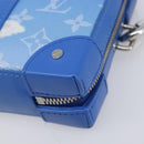 LOUIS VUITTON Monogram Clouds Soft Trunk Wallet Bag Blue M45432 LV Auth 209614M-15