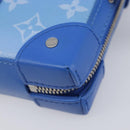 LOUIS VUITTON Monogram Clouds Soft Trunk Wallet Bag Blue M45432 LV Auth 209614M-17