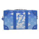 LOUIS VUITTON Monogram Clouds Soft Trunk Wallet Bag Blue M45432 LV Auth 209614M-2