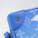LOUIS VUITTON Monogram Clouds Soft Trunk Wallet Bag Blue M45432 LV Auth 209614M-20