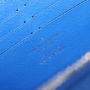 LOUIS VUITTON Monogram Clouds Soft Trunk Wallet Bag Blue M45432 LV Auth 209614M-22