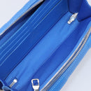 LOUIS VUITTON Monogram Clouds Soft Trunk Wallet Bag Blue M45432 LV Auth 209614M-23
