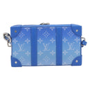 LOUIS VUITTON Monogram Clouds Soft Trunk Wallet Bag Blue M45432 LV Auth 209614M-3