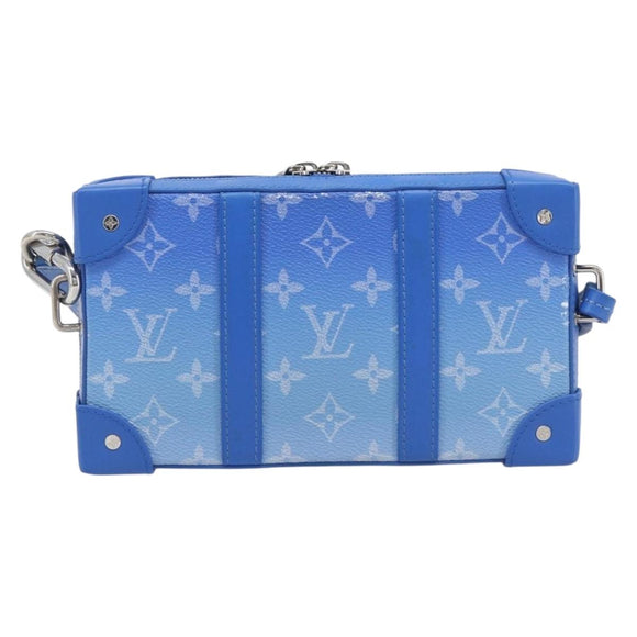 LOUIS VUITTON Monogram Clouds Soft Trunk Wallet Bag Blue M45432 LV Auth 209614M