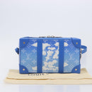 LOUIS VUITTON Monogram Clouds Soft Trunk Wallet Bag Blue M45432 LV Auth 209614M-33
