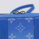 LOUIS VUITTON Monogram Clouds Soft Trunk Wallet Bag Blue M45432 LV Auth 209614M-4