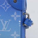 LOUIS VUITTON Monogram Clouds Soft Trunk Wallet Bag Blue M45432 LV Auth 209614M-5