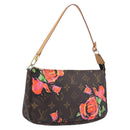 LOUIS VUITTON Monogram Rose Pochette Accessoires Pouch M48615 LV Auth 209616V-1