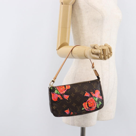 LOUIS VUITTON Monogram Rose Pochette Accessoires Pouch M48615 LV Auth 209616V