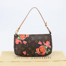 LOUIS VUITTON Monogram Rose Pochette Accessoires Pouch M48615 LV Auth 209616V-22