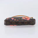 LOUIS VUITTON Monogram Rose Pochette Accessoires Pouch M48615 LV Auth 209616V-5