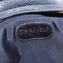 CHANEL Chain Shoulder Tote Bag Caviar Skin Black Gold Tone CC Auth 209618A-18
