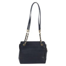 CHANEL Chain Shoulder Tote Bag Caviar Skin Black Gold Tone CC Auth 209618A-3