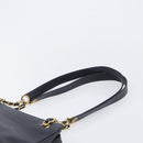 CHANEL Chain Shoulder Tote Bag Caviar Skin Black Gold Tone CC Auth 209618A-8